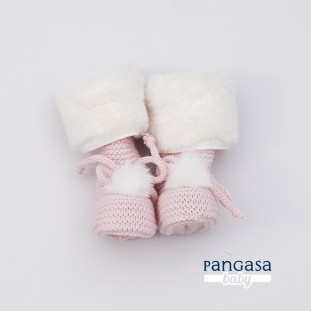 Botas Forro Polar Pangasa Rosa Empolvado