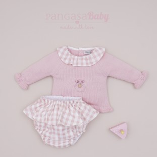 Conjunto Vichy Rosa Empolvado Pangasa